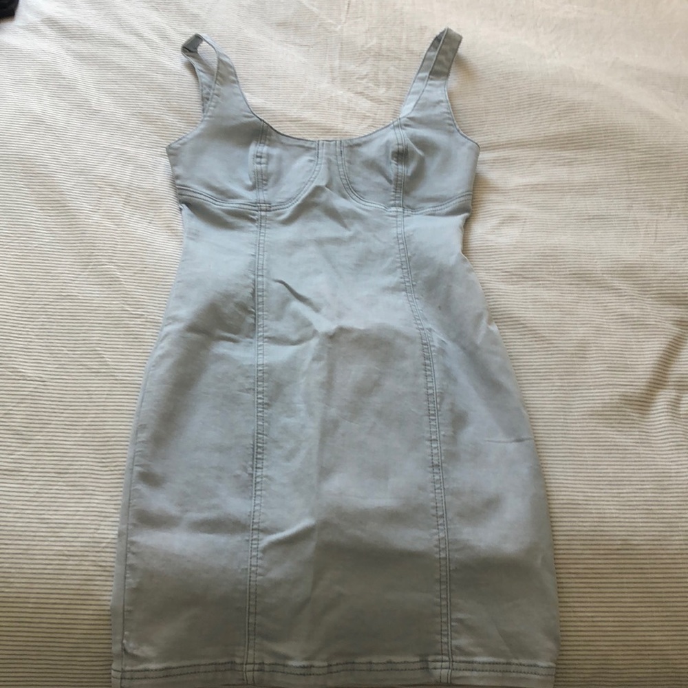 Denim dress xs mink pink